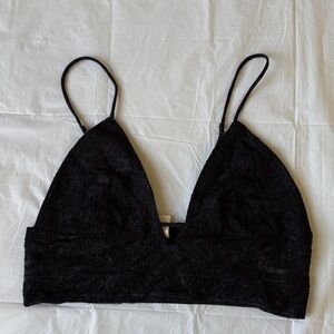 Free People Chic Black Lace Bralette